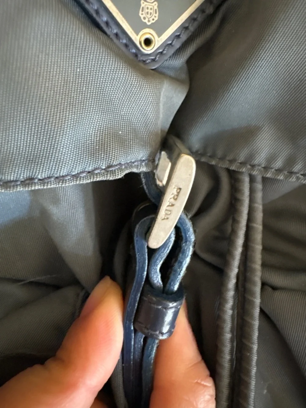 Prada vintage Navy Nylon Backpack - Picture 4 of 9